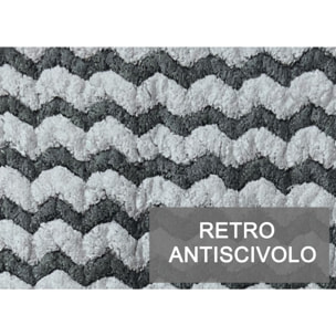 Tappeto Bagno Doccia Antiscivolo Super Assorbente Modello Dots Nero