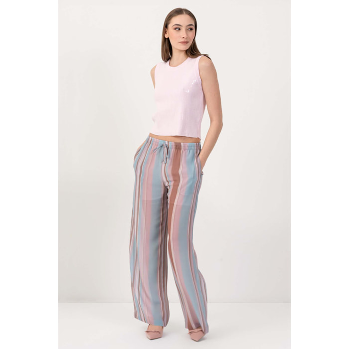Kocca - Top cropped con paillettes Donna