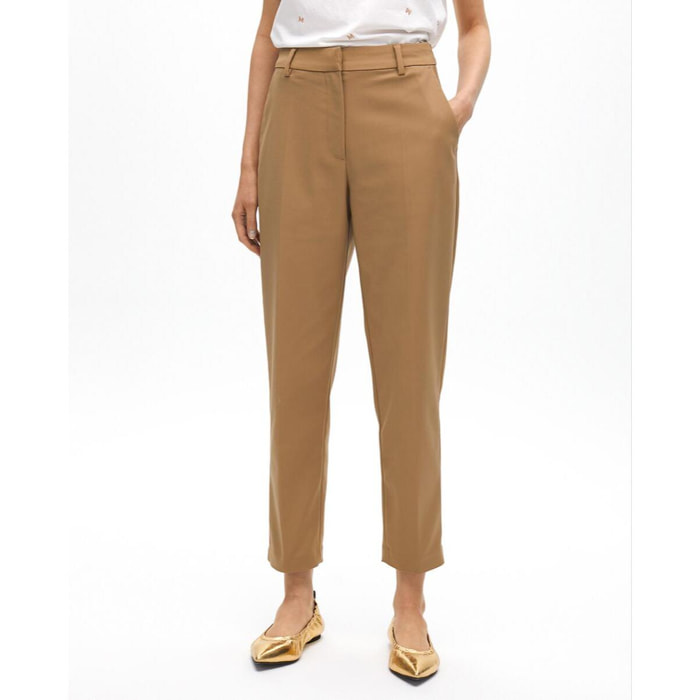 Pantaloni chino con elastico logato e strass