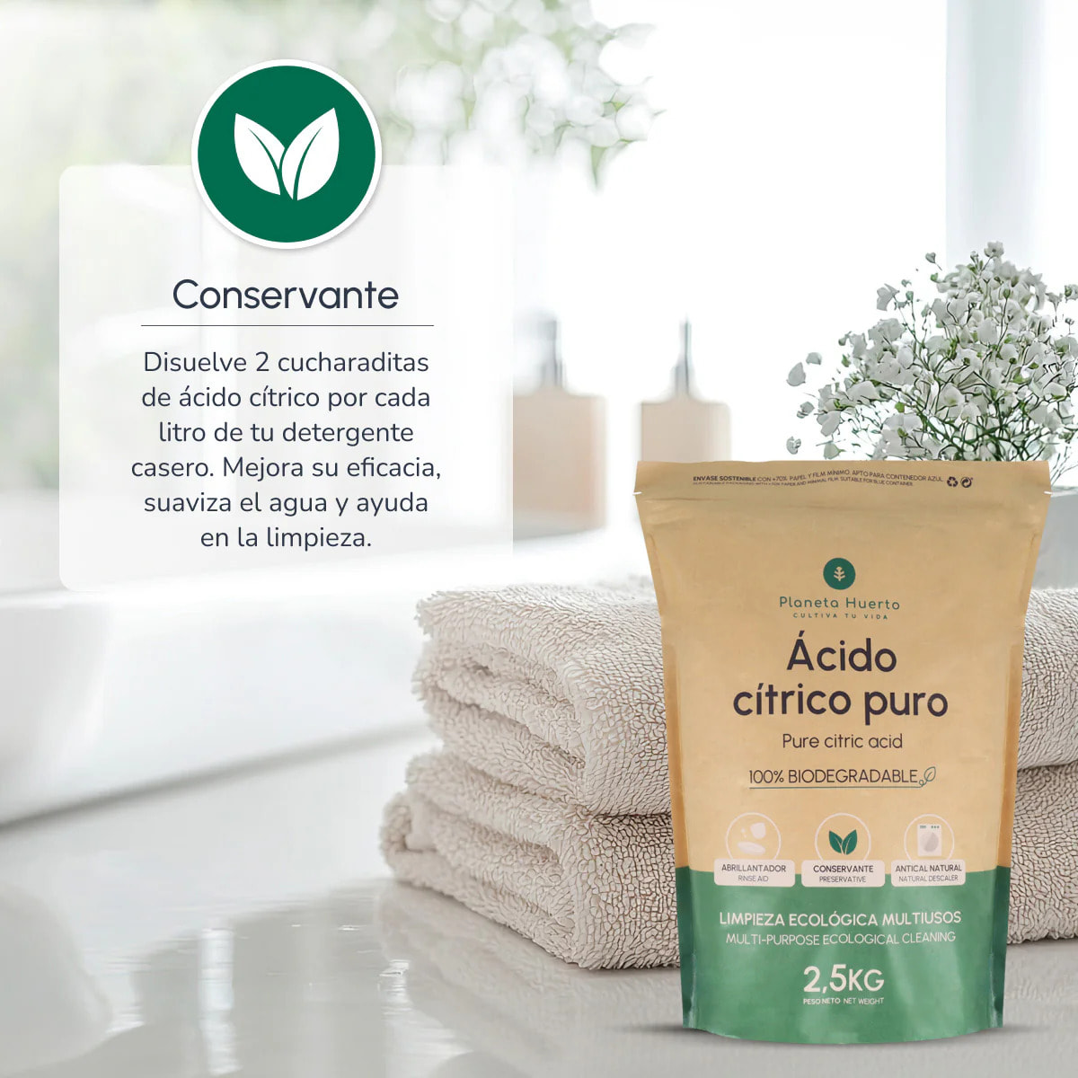 Pack 3x Ácido cítrico Planeta Huerto 1 Kg