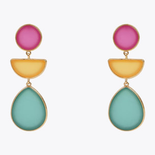Orecchini geometrici colorati