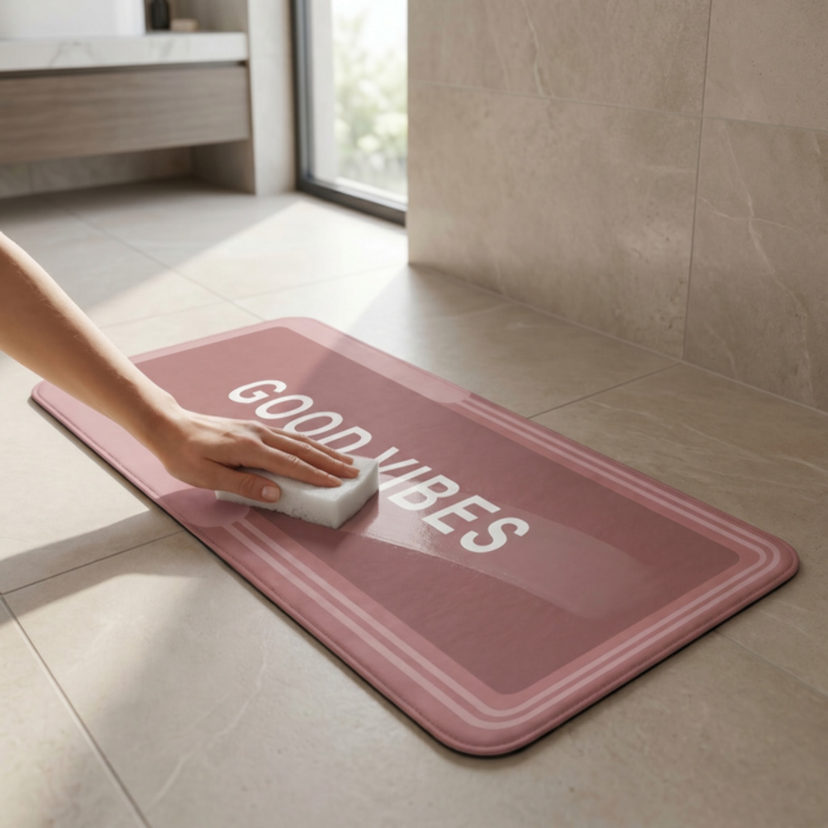 Tappeto bagno lungo antiscivolo e super assorbente 50x140 cm, tappetino doccia a rapida asciugatura con fondo in gomma stabile, ideale per bagno e cucina, lavabile e pratico, superficie morbida e resistente per uso quotidiano