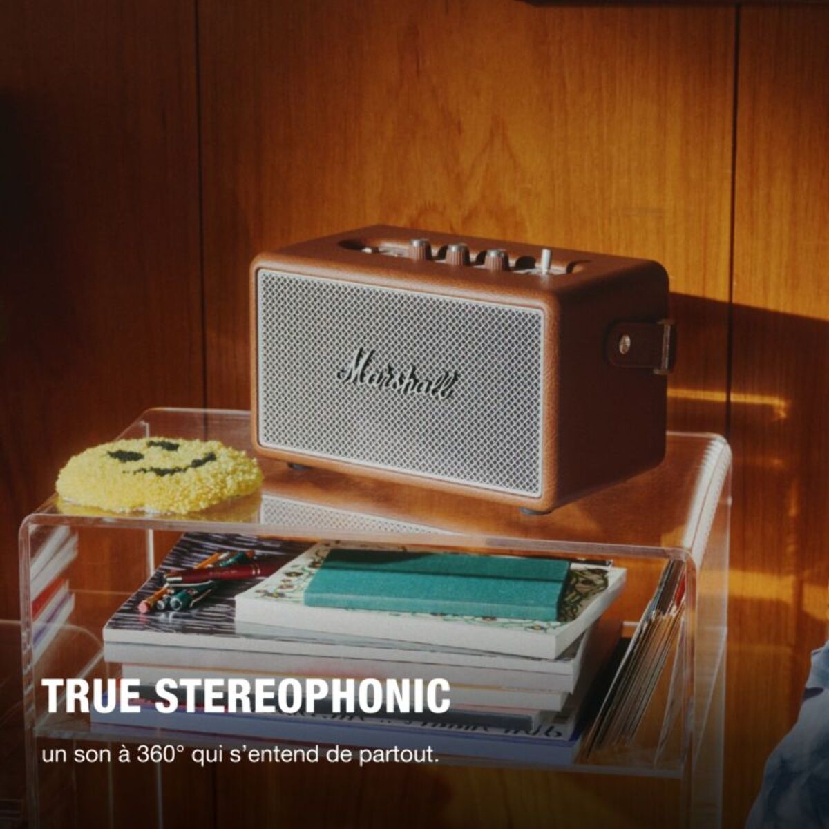 Enceinte portable MARSHALL Kilburn III Marron - Son 360°, Bluetooth, autonomie 50h