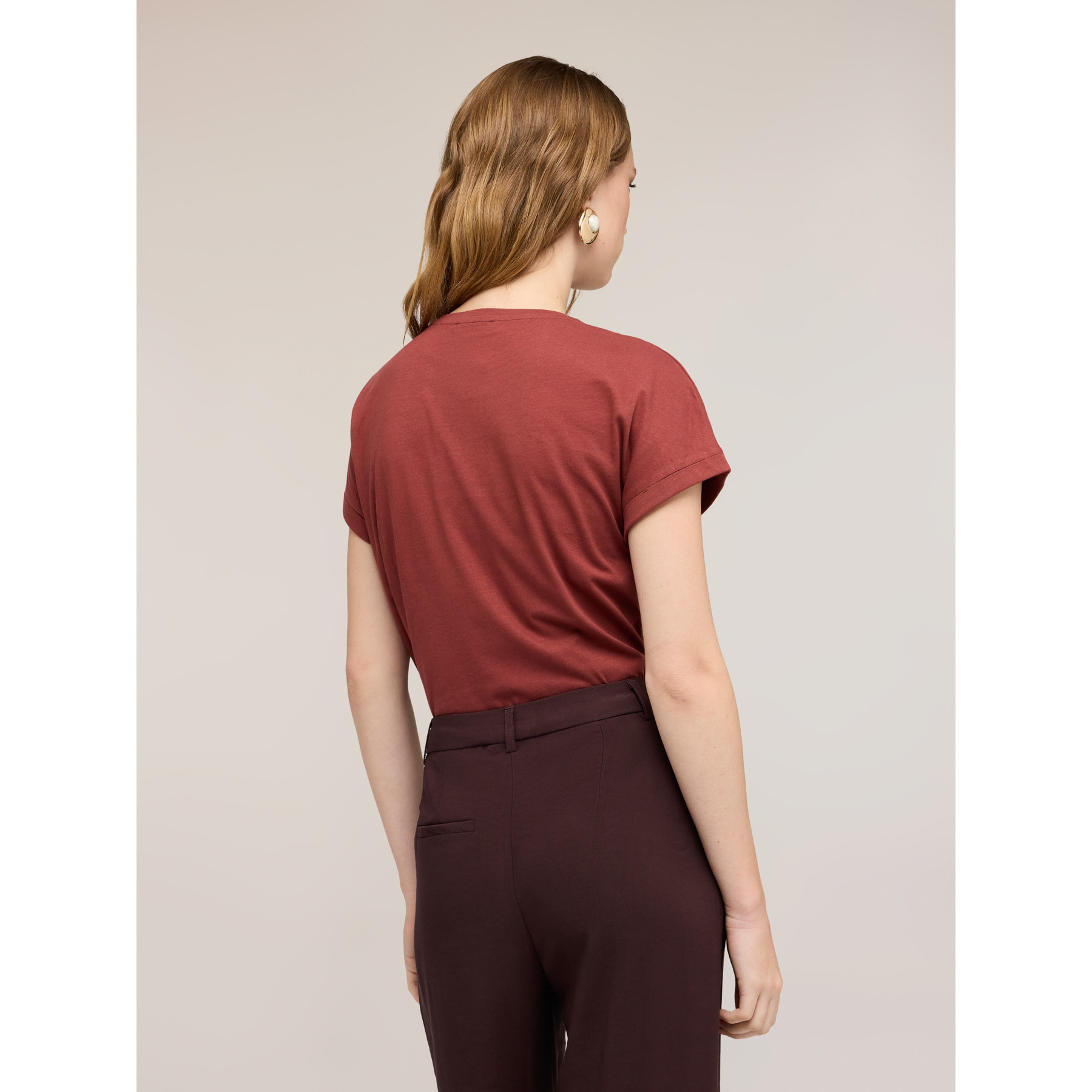 Motivi - T-shirt con applicazioni di strass - Rosso