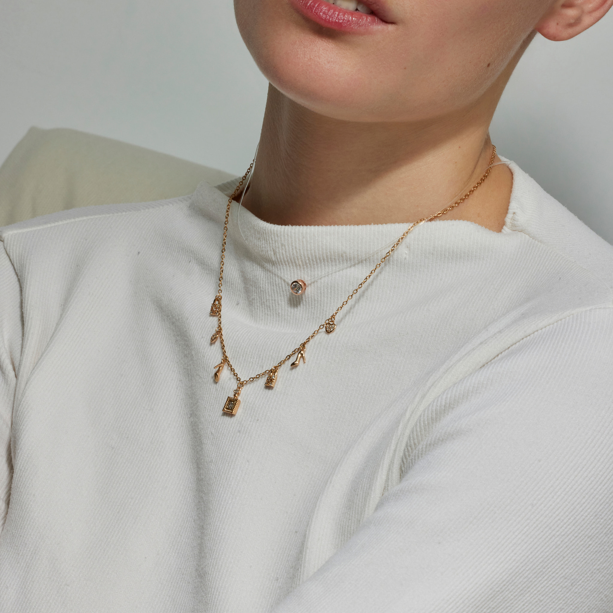 Collar con Circonita Brillante acabado oro 18k