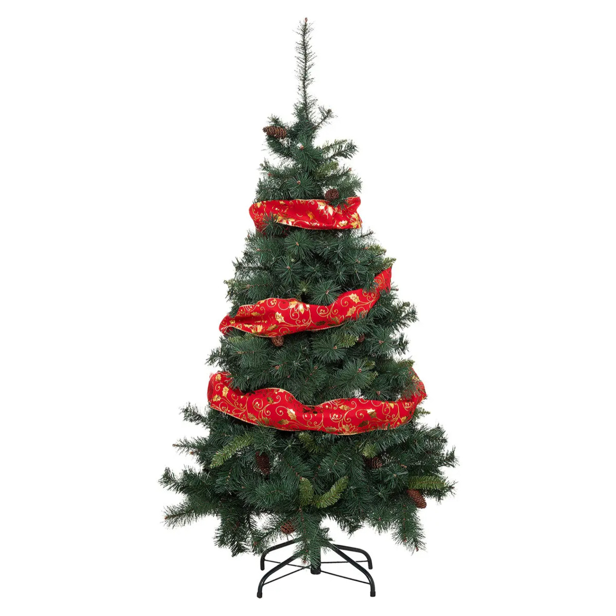 Guirlande de Noël ruban Poinsettia 12cmx5cm