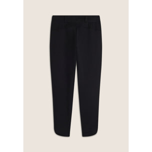 Pantaloni donna slim fit in felpa con apertura sul fondo