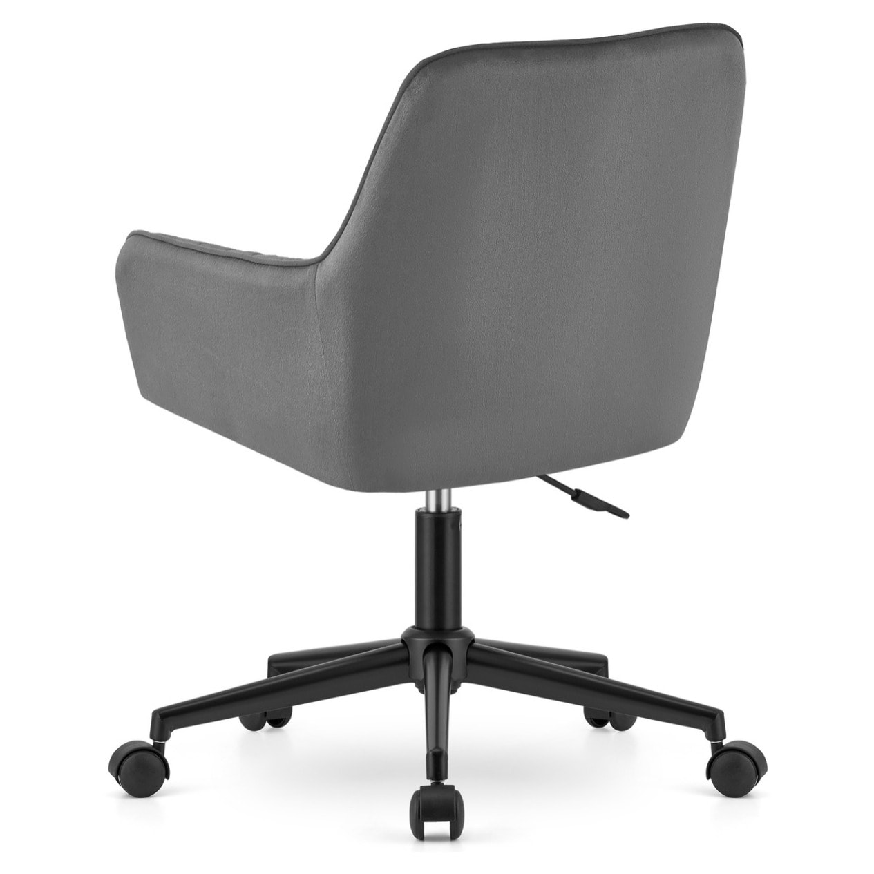Sedia da ufficio Roxy in velluto grigio scuro