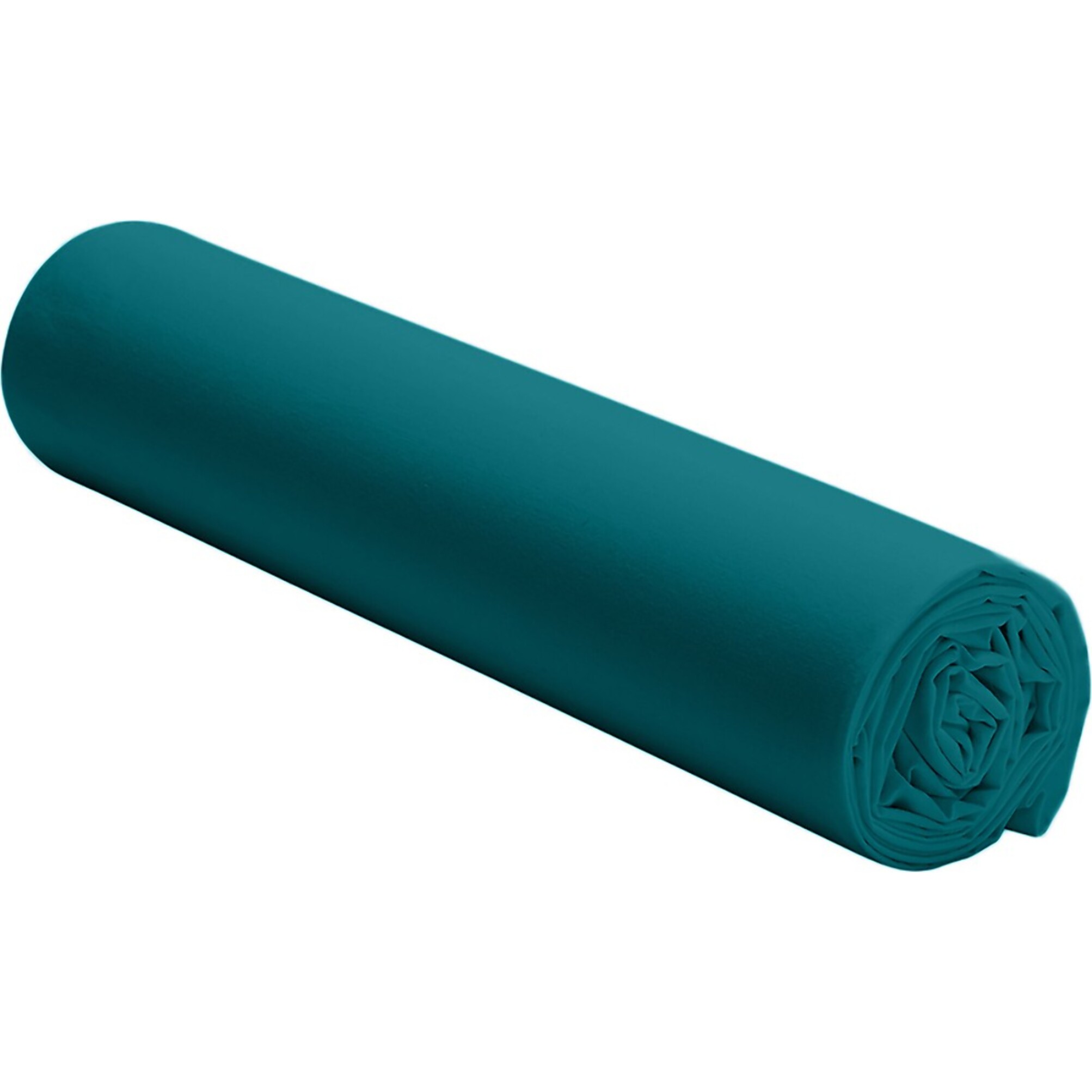 Drap Housse - Bonnet 30cm 100% Percale De Coton Lavé Bleu Canard