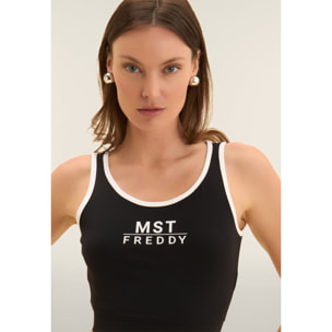 Top sportivo aderente con stampa MST FREDDY