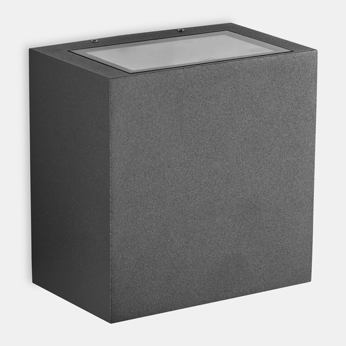 LEDS C4 Aplique IP65 Afrodita Tech Small Single Emission LED 7.1 Blanco cálido - 3000K ON-OFF Gris urbano 180lm