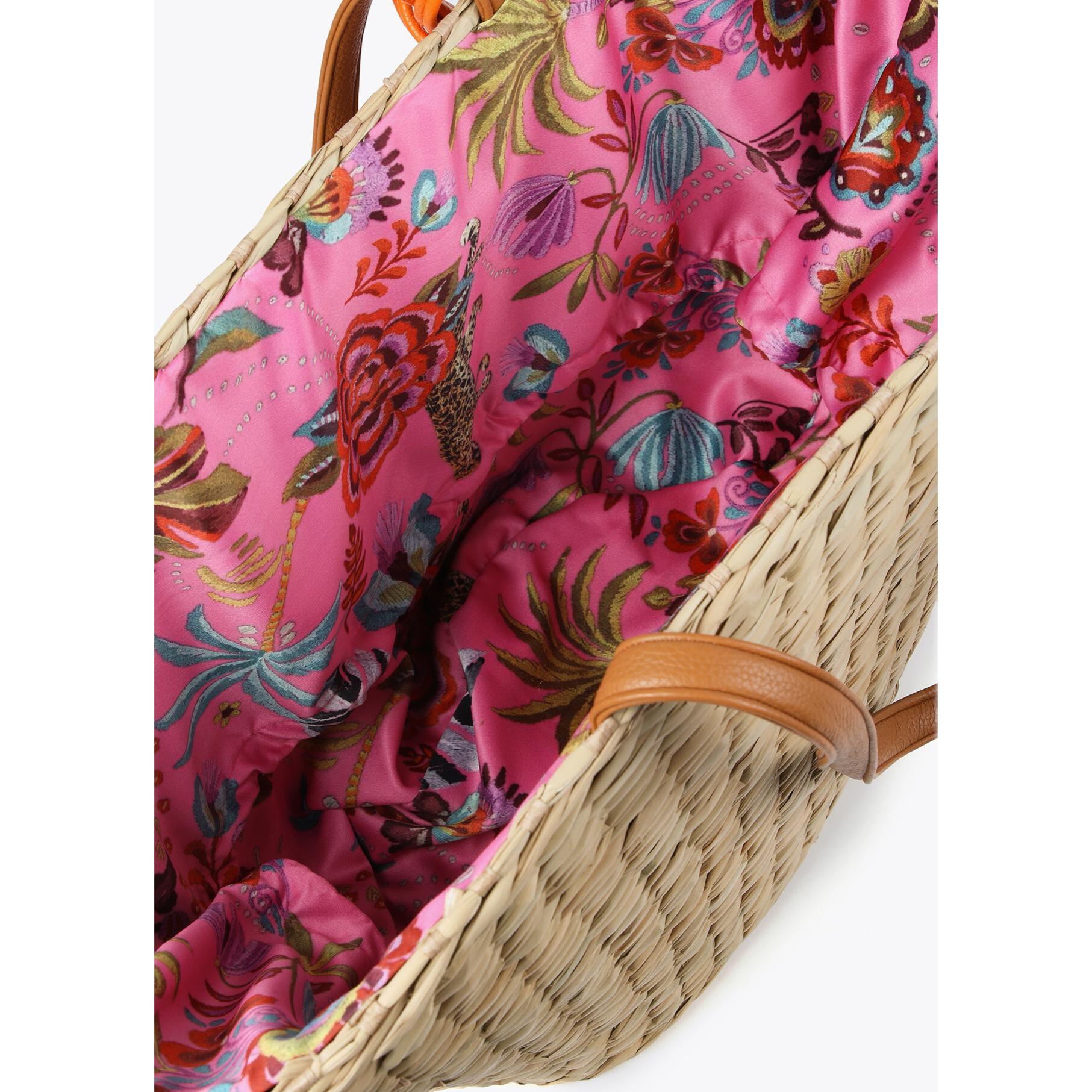 Borsa a cesta fiori crochet