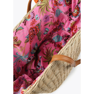 Borsa a cesta fiori crochet