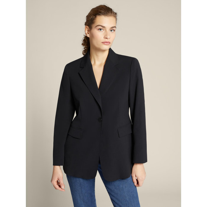 Elena Mirò - Blazer de tejido vaporoso - Negro