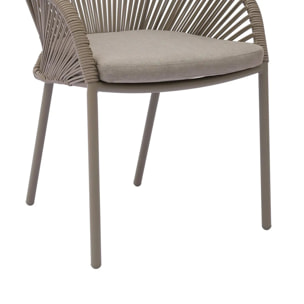 Fauteuil de jardin Oryon empilable café