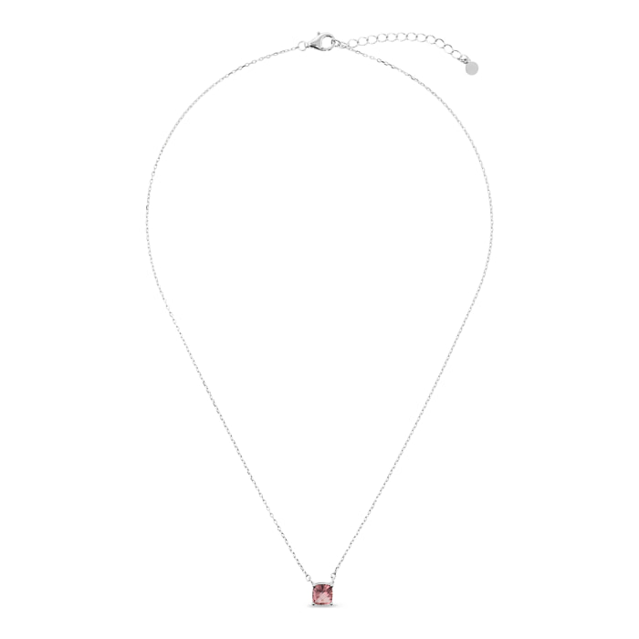 Collana in Argento 925 con Ciondolo in Pietra Prisma Gem Bordeaux