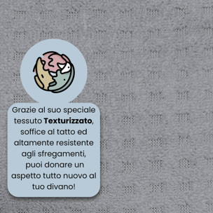 COPRIDIVANO IRIS, Elastico, Estensibile e Sagomato - GRIGIO CHIARO