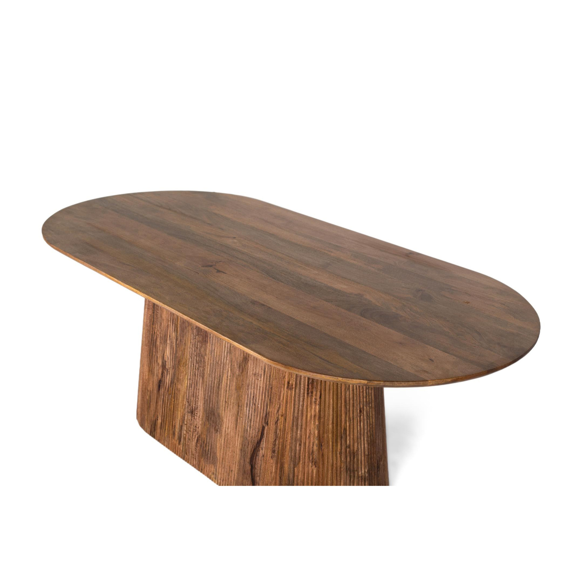 Mesas de Comedor de Madera de Mango 210 Cm Estilo Rústico Moderno