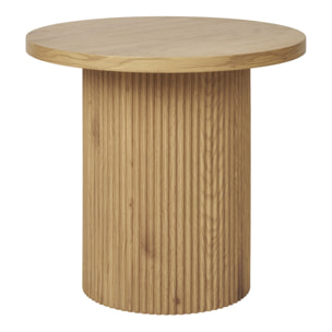Tavolino d'appoggio Boavista naturale con base a doghe ø48 cm