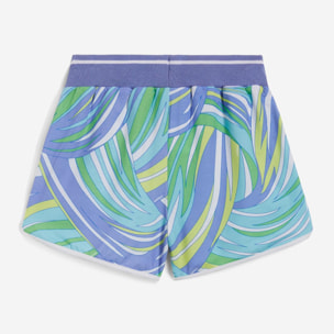 Shorts da bambina in jersey fantasia tropical all over