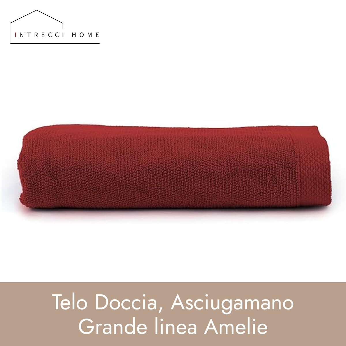 INTRECCI HOME Telo Doccia, Asciugamano Grande in Puro Cotone 500 g, , Morbidezza Extra, Assorbenza Superiore, Elegante e Durevole,