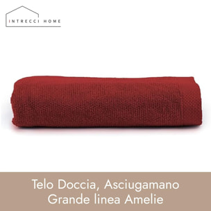 INTRECCI HOME Telo Doccia, Asciugamano Grande in Puro Cotone 500 g, , Morbidezza Extra, Assorbenza Superiore, Elegante e Durevole,