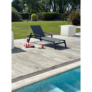 IBIZA - Bain de soleil en aluminium et toile plastifiée