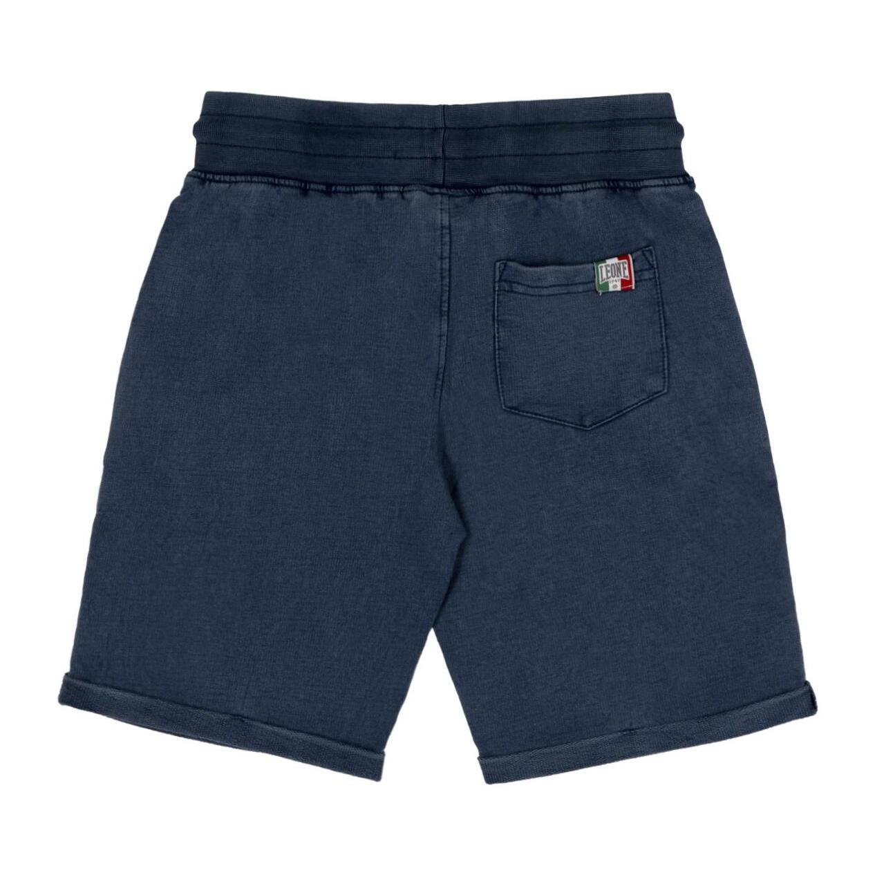 Pantaloncino da bambino in cotone non garzato Leone Denim Blue