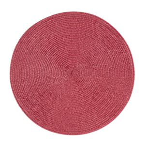 Set de 6 sets de table ronds 36 cm Excelsa – Round, Polypropylène Rouge