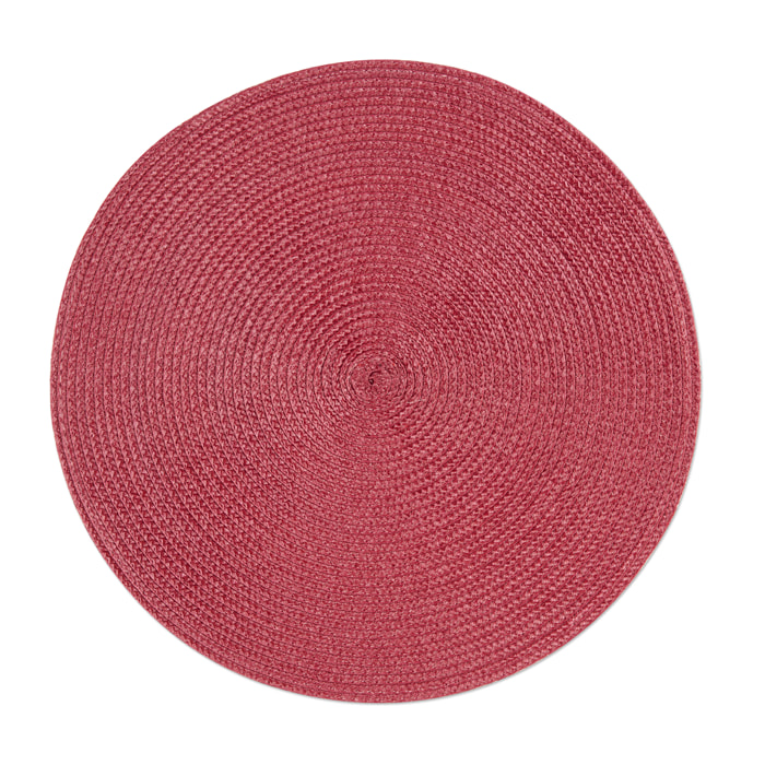 Set de 6 sets de table ronds 36 cm Excelsa – Round, Polypropylène Rouge