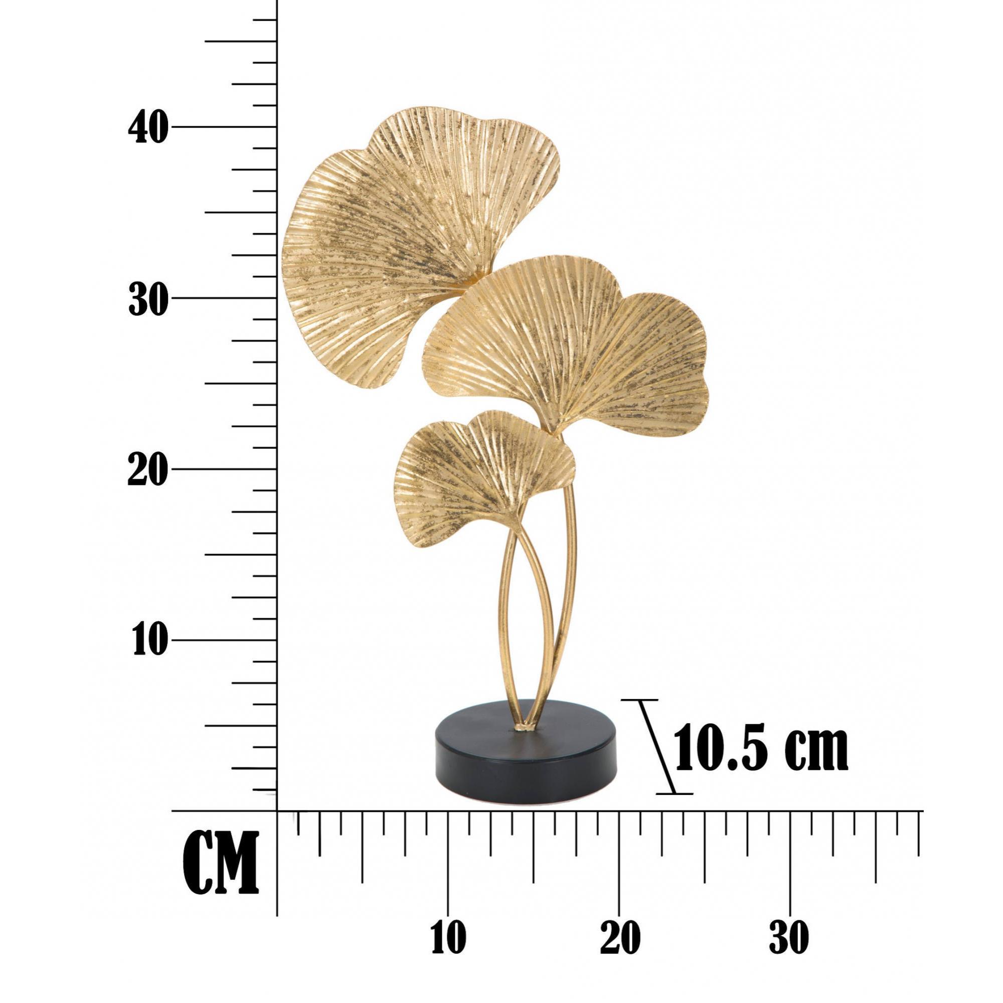 Pannello floreale, Struttura in ferro, Colore oro, 10,5 x 40,5 x 24,5 cm