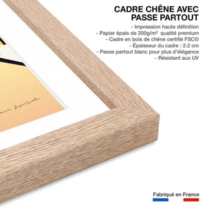 Affiche ville voyage Hoi An Vietnam Affiche sous cadre bois
