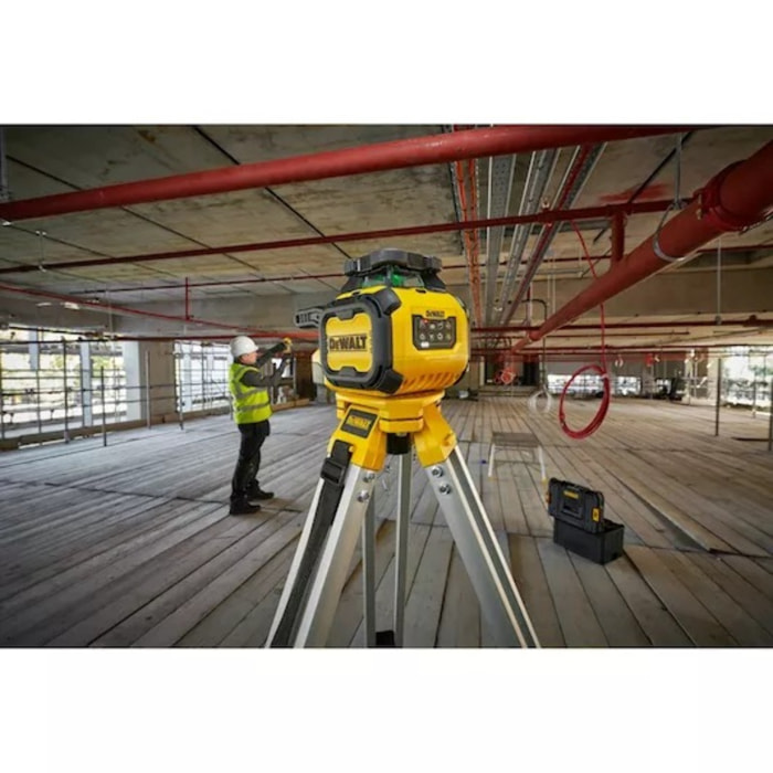 Niveau laser rotatif simple pente - faisceaux verts - USB-C - DEWALT - DCLE15221G-QW
