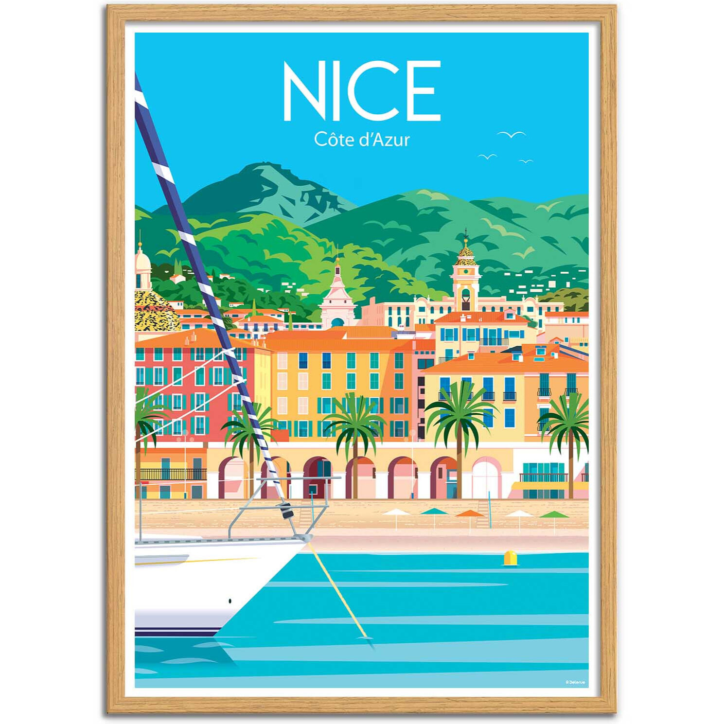 Affiche - Nice Côte d'Azur - Raphael Delerue