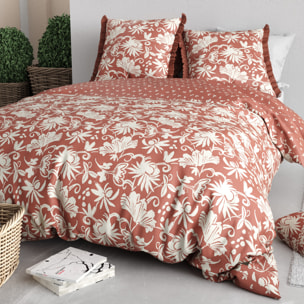 Parure housse de couette 3pcs 100% coton 57 fils noria
