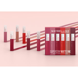 Maybelline New York Superstay Matte Ink Rouge à lèvres liquide mat Lover (15), Seductress (65), Artist (120), Dancer (118), Pion