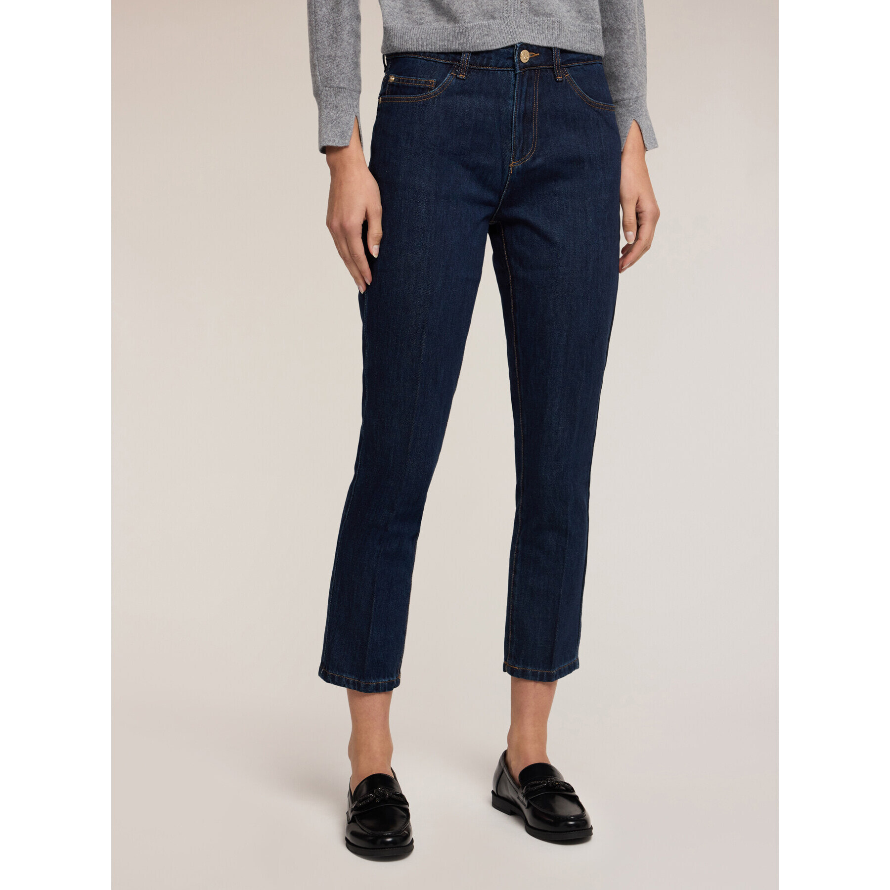 Motivi - Jeans carrot mezcla lyocell - Azul