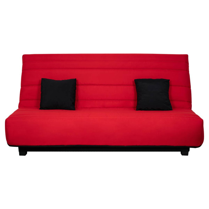 Banquette CC ORLANDO 130x190, matelas Dunlopillo, rouge