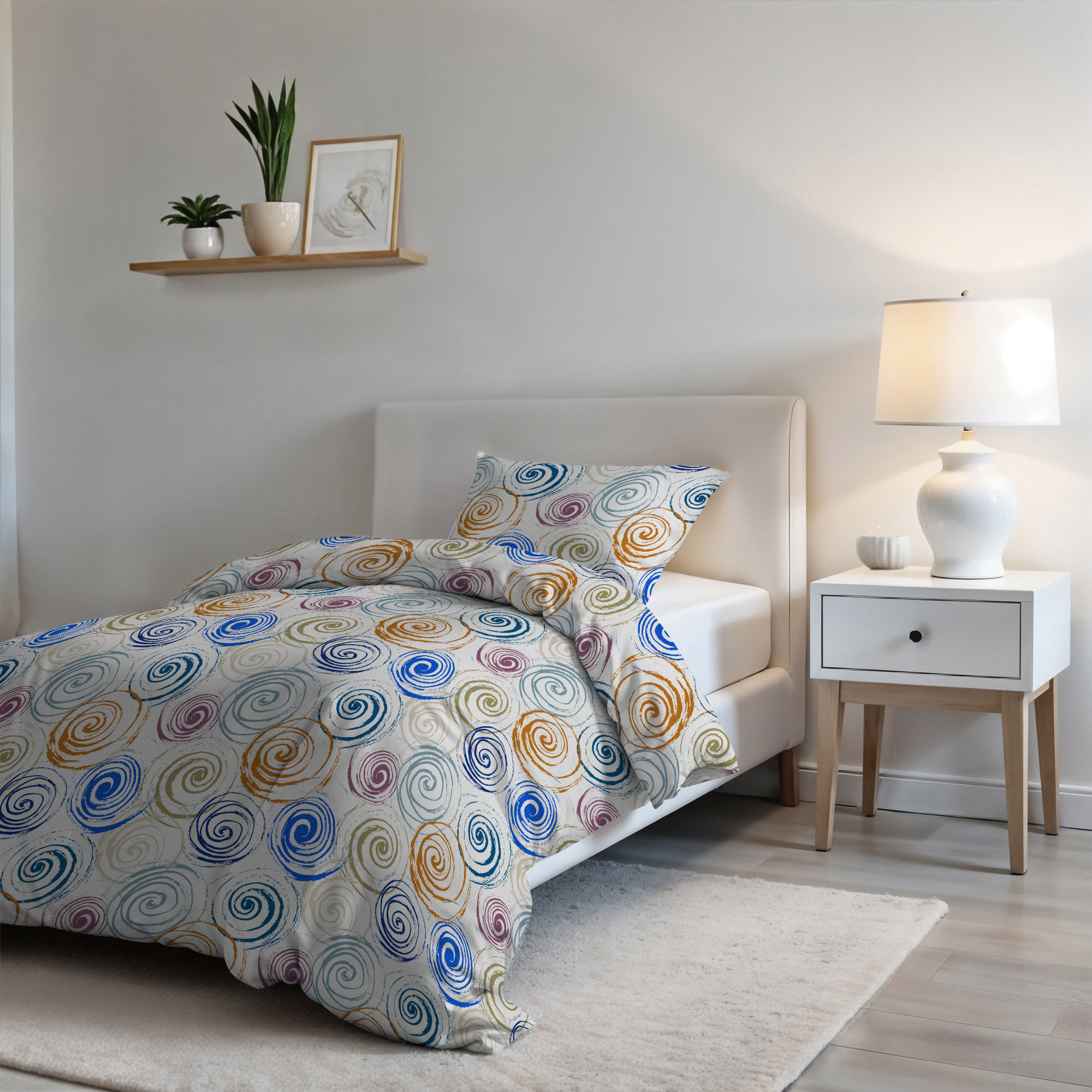 COPRIPIUMINO FASHION, 100% Microfibra, No Stiro - SPIRALS