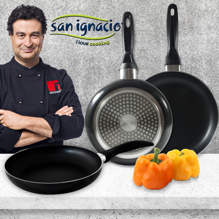 San ignacio - set de útiles de cocina: cuchillos y sartenes