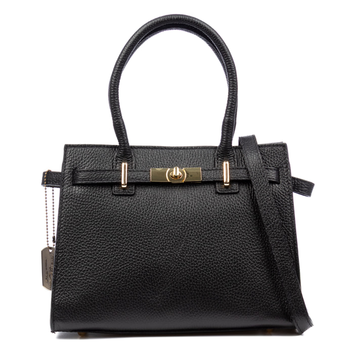 Banari borsa tote donna. Pelle autentica finitura Dollaro.