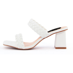 Sandali con tacco Donna colore Bianco