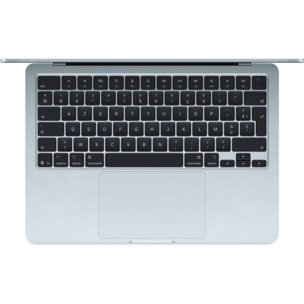 Ordinateur Apple MACBOOK Air 15" Puce M4 CPU 10 / GPU 10 coeurs Mémoire RAM 16Go Stockage 1To SSD Bleu ciel