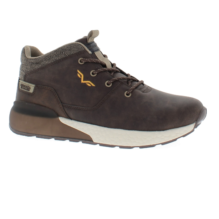 Armata di Mare Scarpe Uomo Sneakers Mid Stringate con Soletta Rimovibile in Memory Foam AMU W24N622 Brown