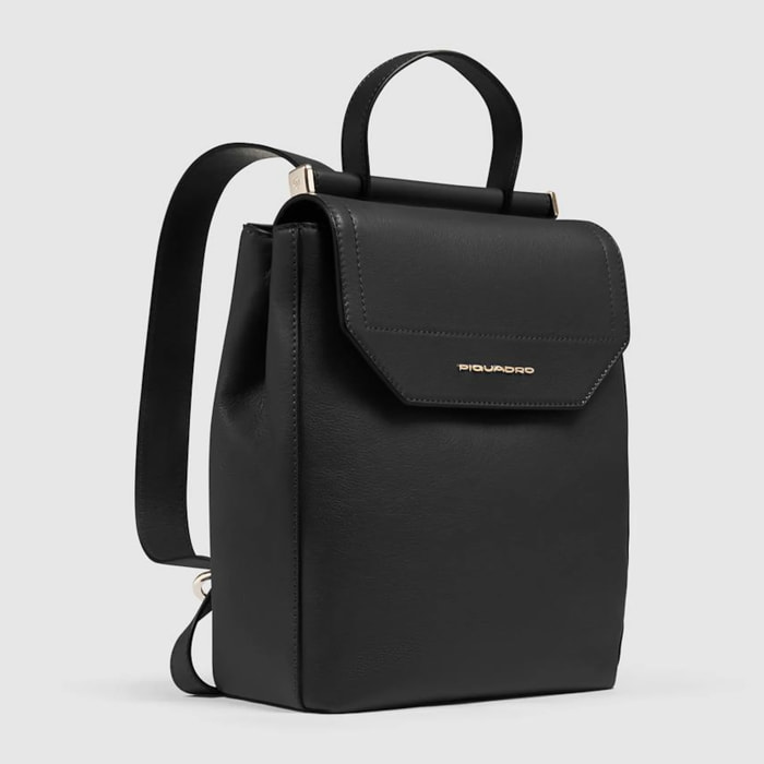 Piquadro Zainetto porta iPad®mini in pelle schermato con protezione RFID