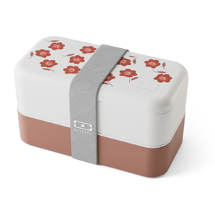 Lunch box 2 compartiments Original 1L Made in France Rose Poppy