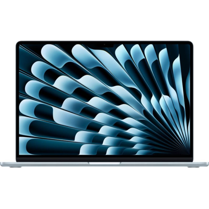 Ordinateur Apple MACBOOK Air 15" Puce M4 CPU 10 / GPU 10 coeurs Mémoire RAM 16Go Stockage 256Go SSD Retina Bleu