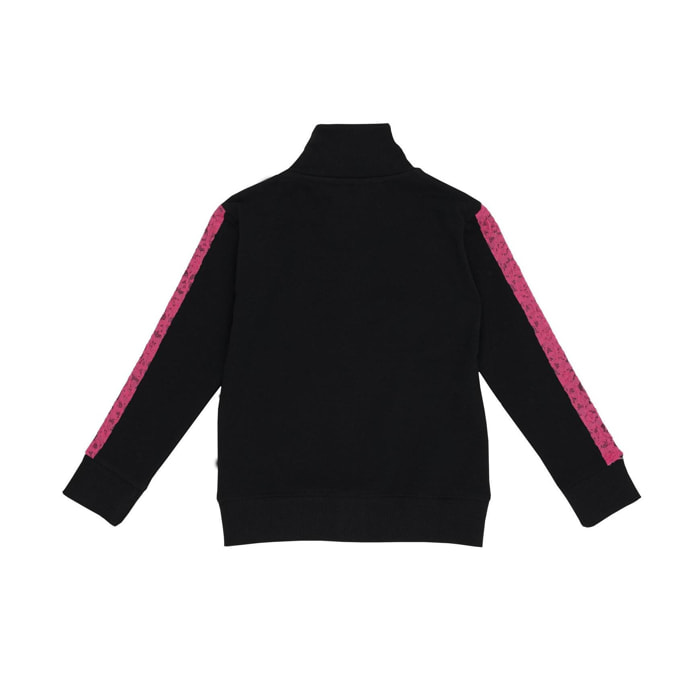 Felpa Leone bambina con zip intera Pink Girl
