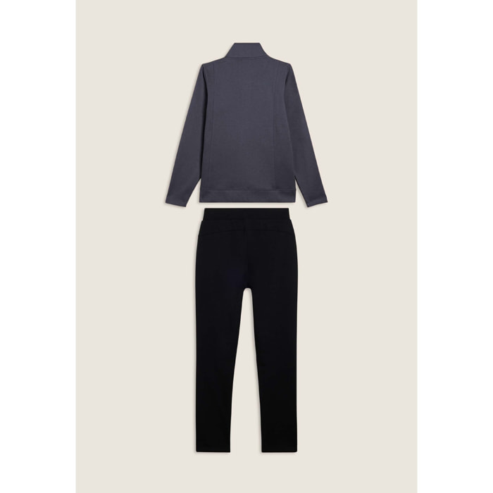 Tuta regular fit con collo alto e dettagli in strass