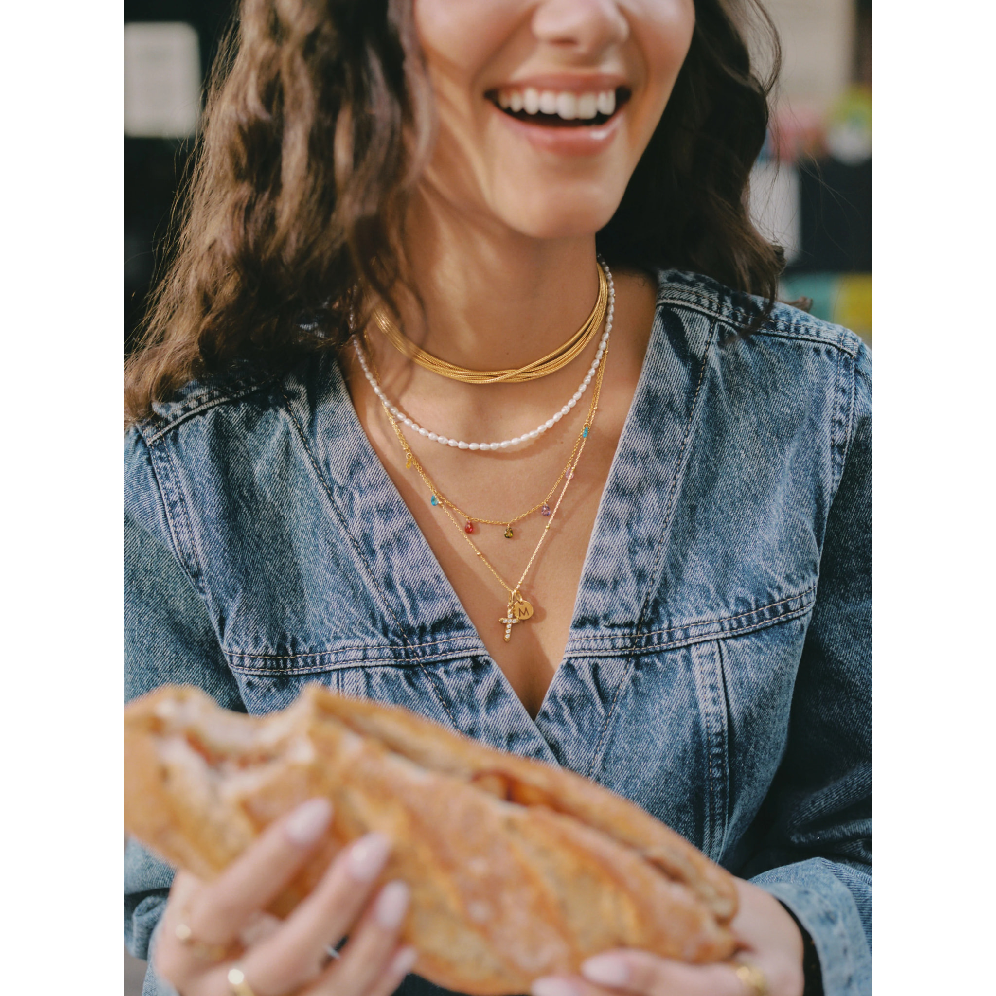 Collar Xiqueta Meua Colors Acero Baño Oro